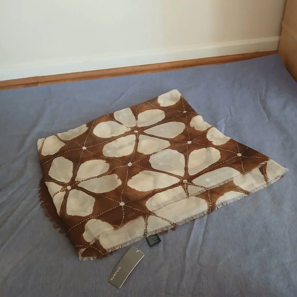 Parfois Brown Flower design Scarf 76
